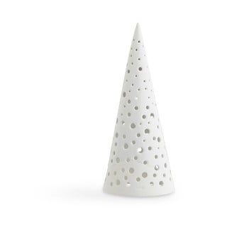 Biały świąteczny świecznik z porcelany kostnej Kähler Design Nobili, wys. 19 cm