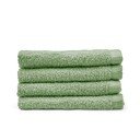 Zielone bawełniane ręczniki szybkoschnące frotte zestaw 4 szt. 30x30 cm Quick Dry – Catherine Lansfield