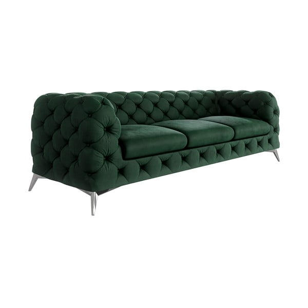 Ciemnozielona aksamitna sofa 243 cm Chelsea – Ropez-image-1