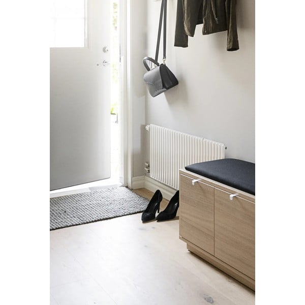 Czarno-naturalna szafka na buty w dekorze dębu z siedziskiem Confetti – Rowico-image-3