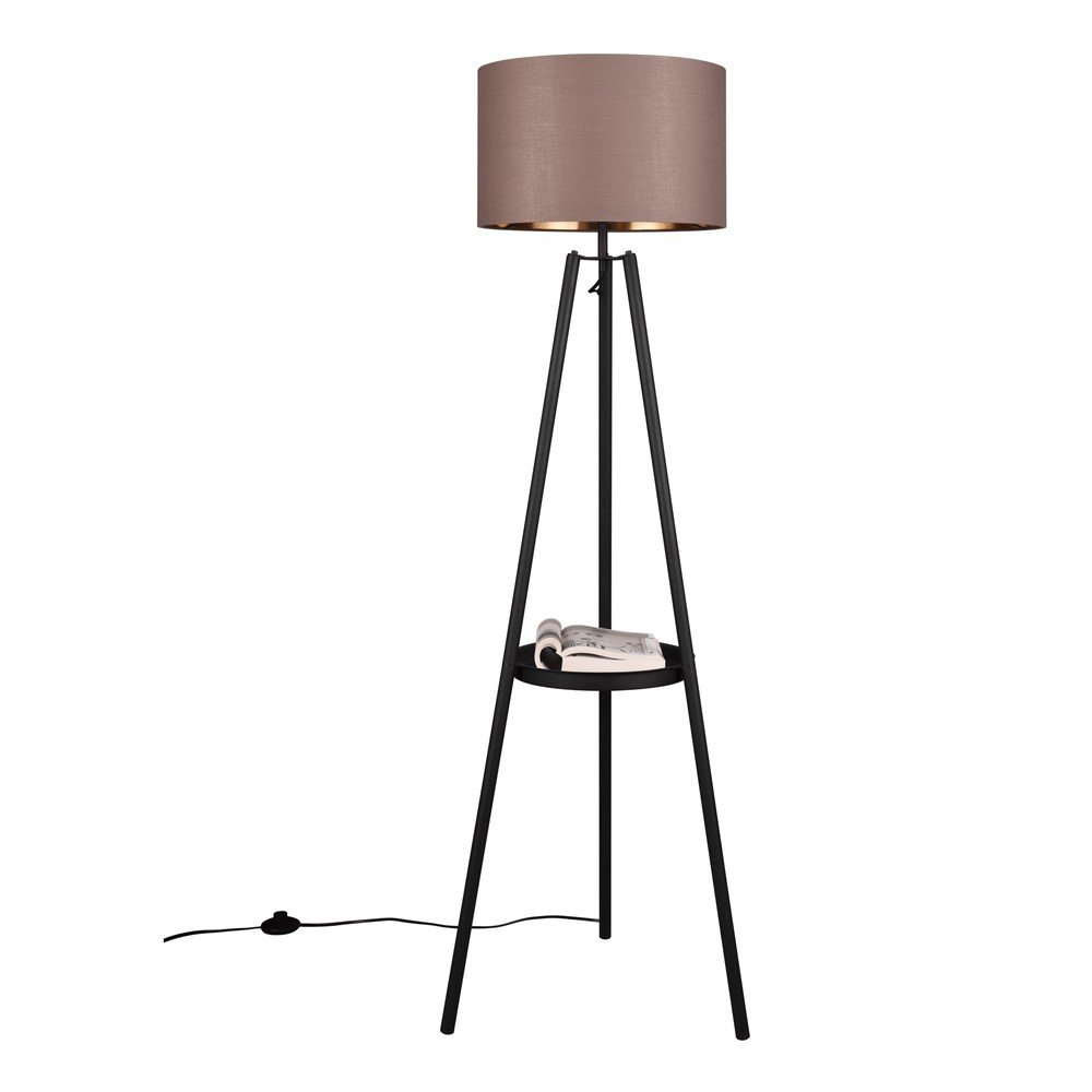Czarna lampa stojąca z półką (wys. 152 cm) Colette – Reality (zdjęcie 6)