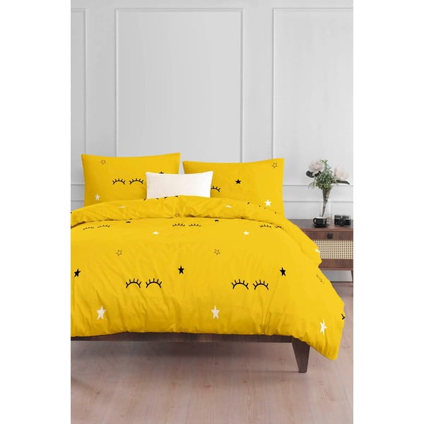 Żółta pościel dziecięca jednoosobowa 140x200 cm Dide – Mijolnir