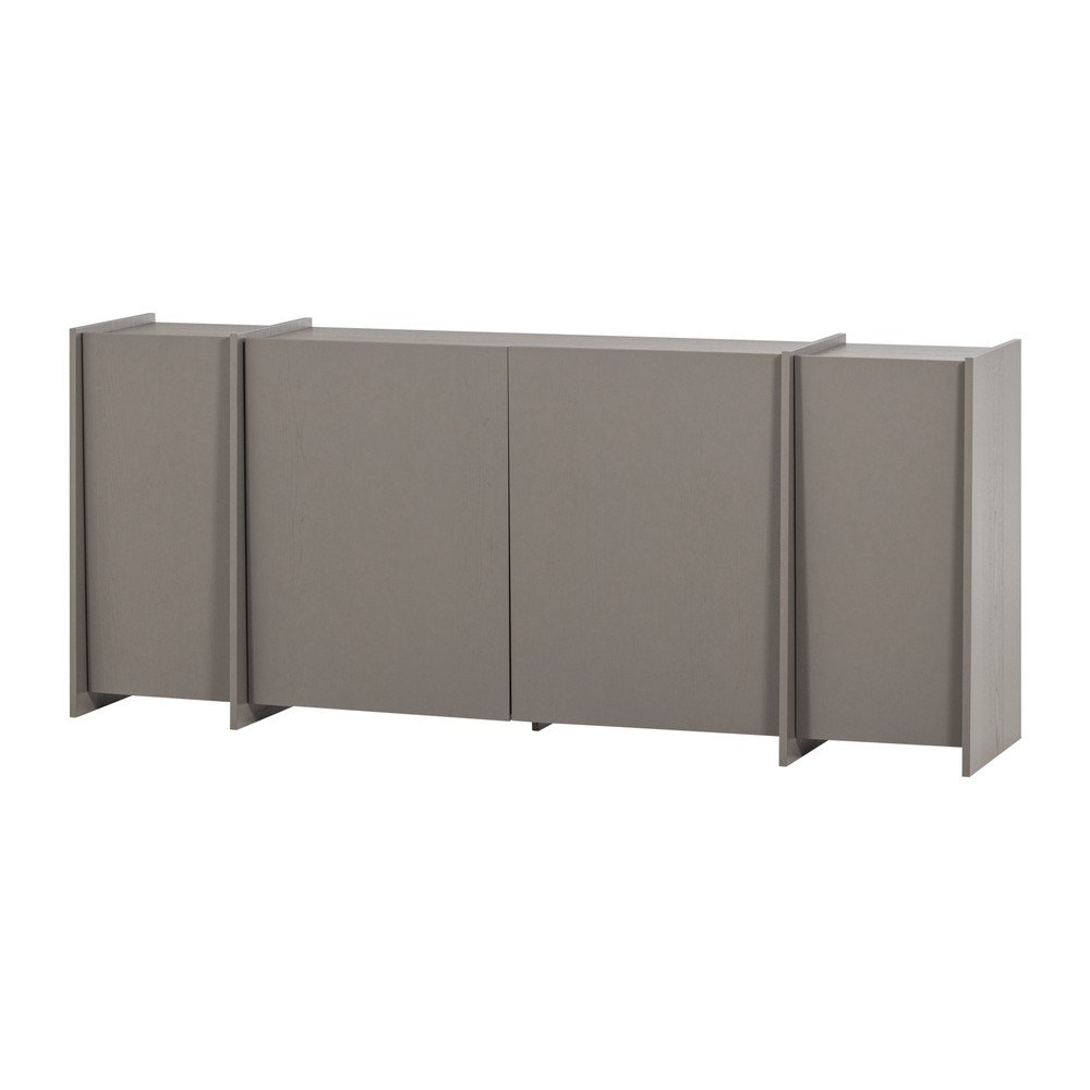 Szara komoda w dekorze jesionu 200x85x44 cm Brock – WOOOD