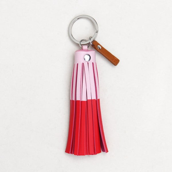 Różowo-czerwony brelok Caroline Gardner Tassel Keyring