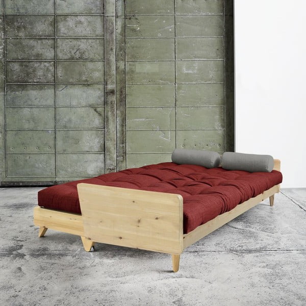 Sofa rozkładana Karup Indie Natural/Passion Red/Granite Grey-image-2