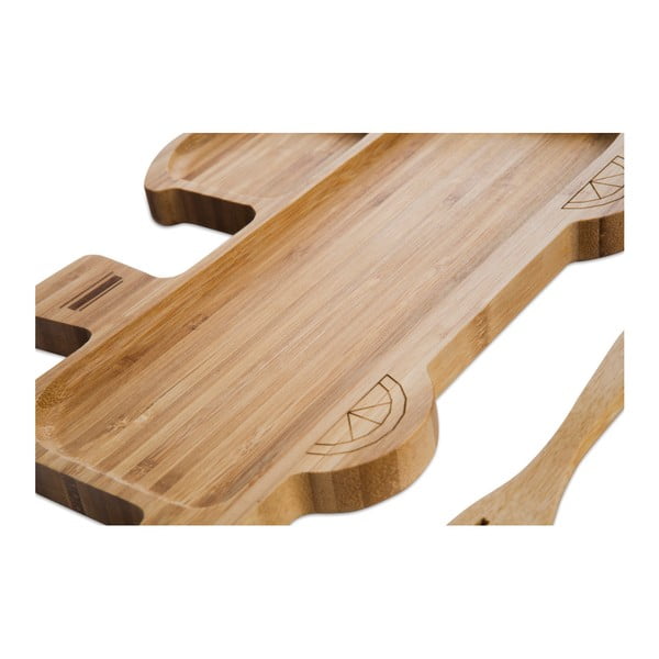 Bambusowy talerz dziecięcy w kształcie pociągu ze sztućcami Bambum-image-2