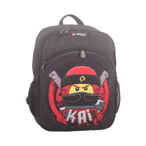 Czarny plecak LEGO® NINJAGO Kai, 27,5x37x9 cm