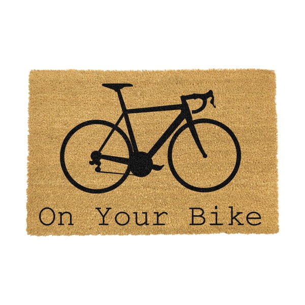 Wycieraczka z naturalnego włókna kokosowego Artsy Doormats On Your Bike, 40x60 cm