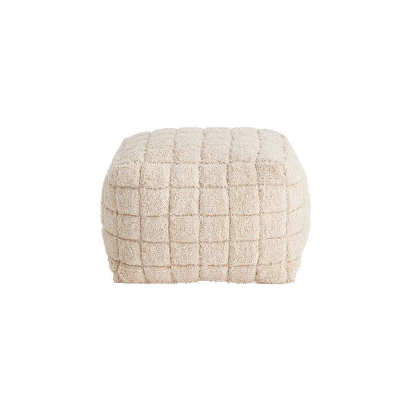 Kremowy puf Check – Ellos Home