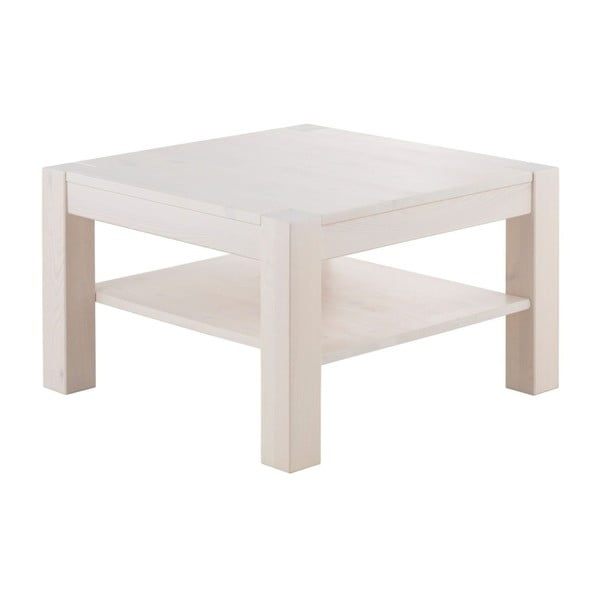 Biały stolik z litego drewna sosnowego Støraa Monique, 45x75 cm