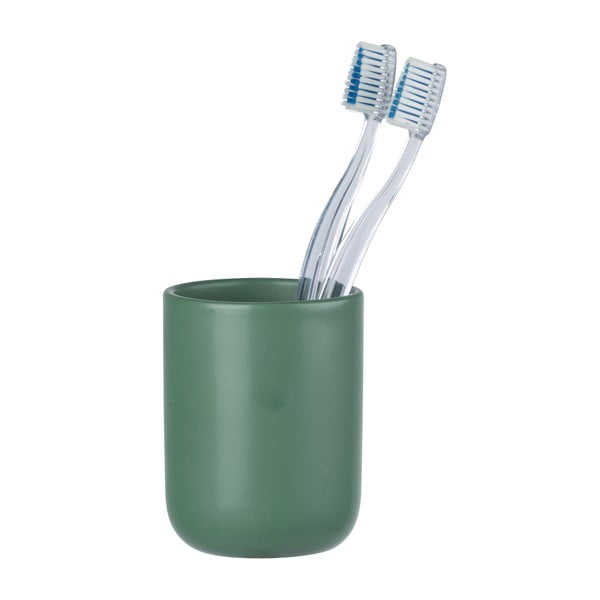 Zielony ceramiczny kubek na szczoteczki do zębów Olinda – Allstar