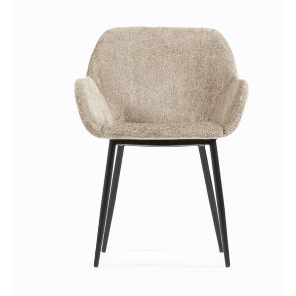 Beżowy tapicerowany fotel jadalniany Konna – Kave Home-image-3