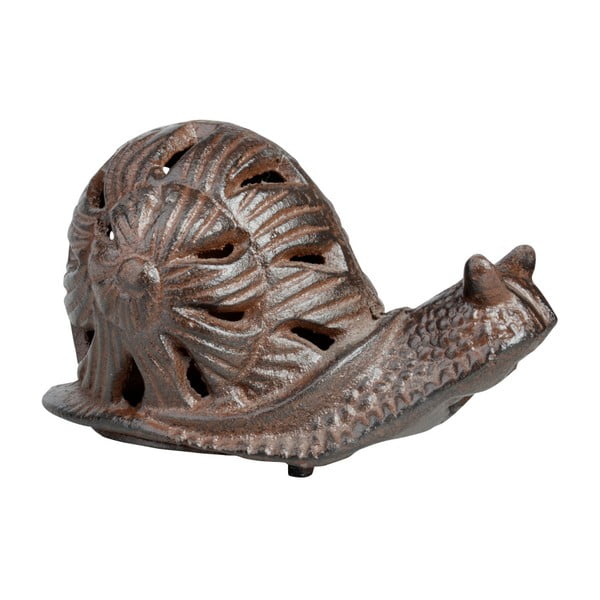 Świecznik żeliwny Esschert Design Snail, 16,5x10 cm