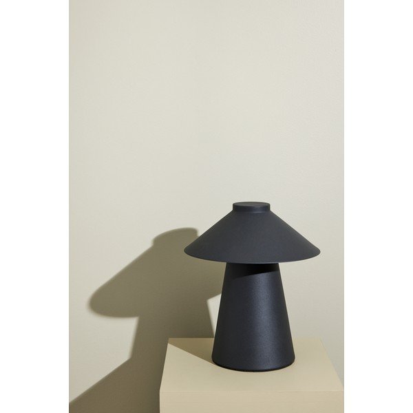 Czarna metalowa lampa stołowa Chipper – Hübsch-image-2