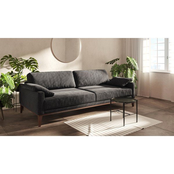 Ciemnoszara sofa trzyosobowa MESONICA Musso, 211 cm-image-1