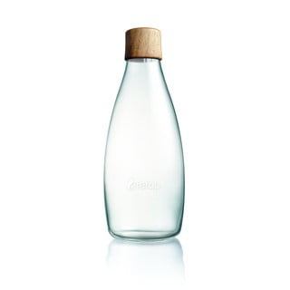 Szklana butelka z drewnianą zakrętką ReTap, 800 ml