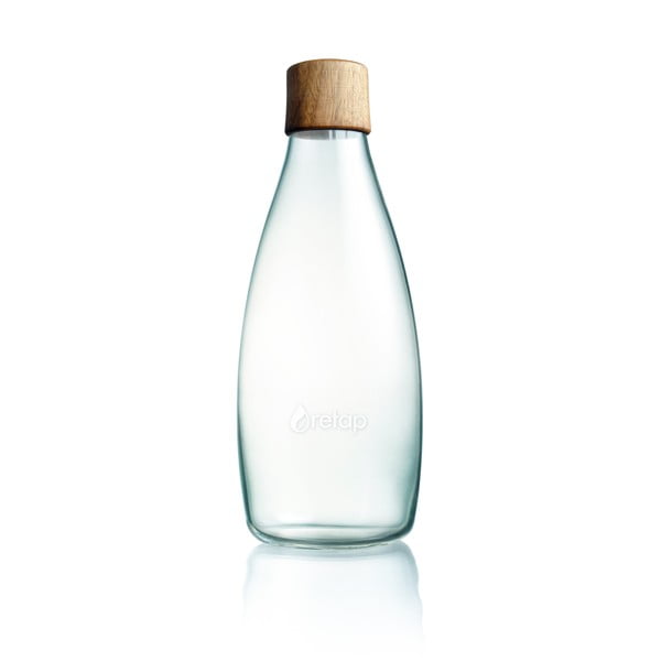 Szklana butelka z drewnianą zakrętką ReTap, 800 ml