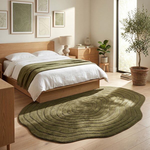 Ciemnozielony dywan 160x230 cm Pebble – ESTE-image-3