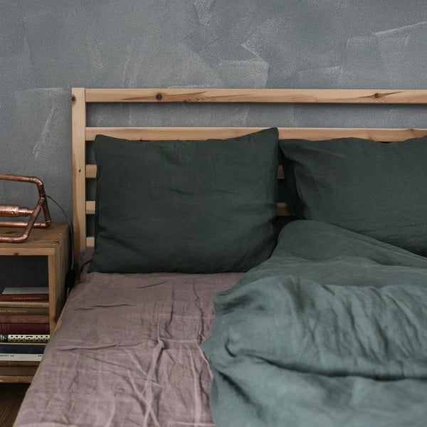 Różowobrązowe lniane prześcieradło 180x260 cm Ashes of Roses – Linen Tales-image-1