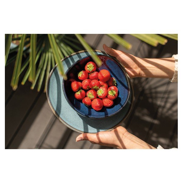 Ciemnoniebieska kamionkowa misa Villeroy & Boch Like Lave, 22x21 cm-image-1