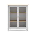 Biało-naturalna witryna z drewna sosnowego 90x110 cm Misti – Marckeric