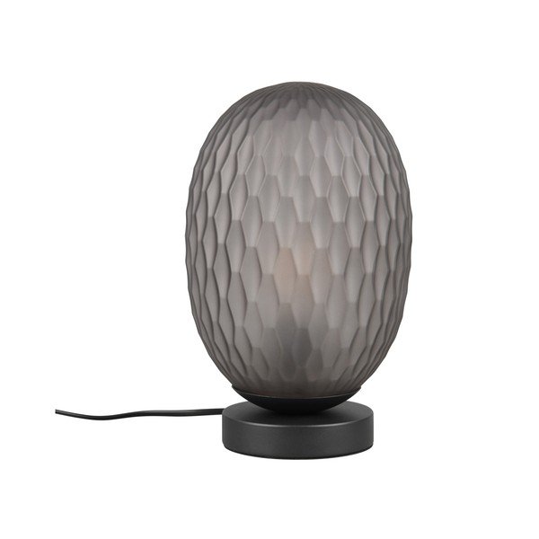 Lampa stołowa w kolorze matowej czerni ze szklanym kloszem (wysokość 28,5 cm) Facette – Trio