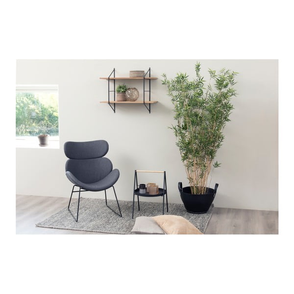 Ciemnoszary fotel z czarnymi nogami Actona Cazar-image-2