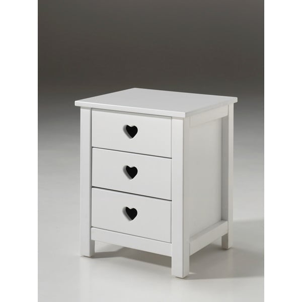 Biała dziecięca szafka nocna Vipack Amori-image-2
