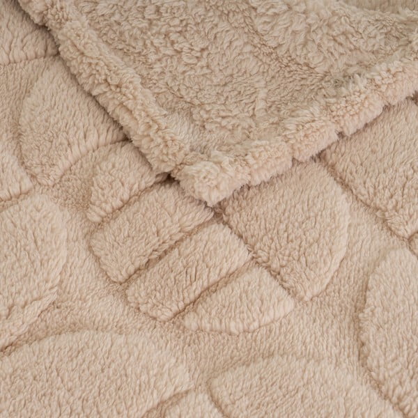 Jasnobrązowy koc z mikropluszu 130x160 cm Mid Century – Casa Selección-image-1
