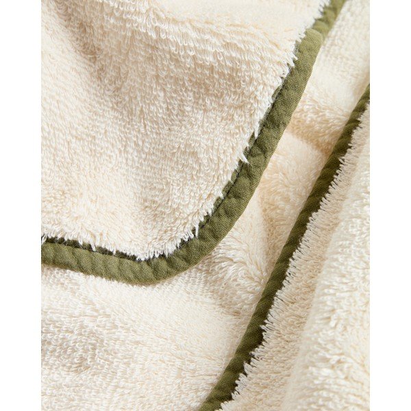Biały/zielony bawełniany ręcznik frotte 30x50 cm Sedora – Kave Home-image-4