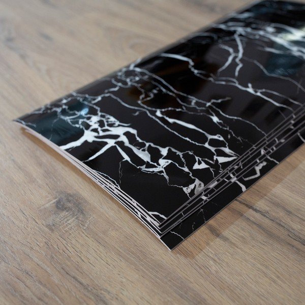 Płytki samoprzylepne na ścianę zestaw 6 szt. 60x30 cm Nero Marquina – SP TREND-image-1