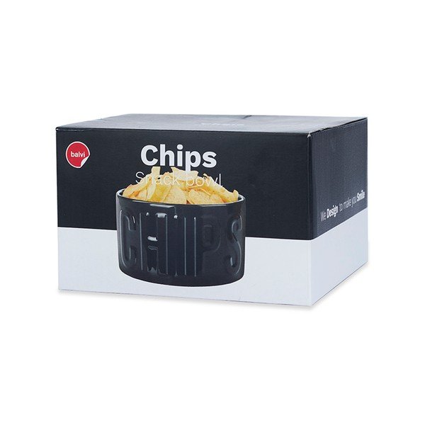 Czarna ceramiczna miska do serwowania 1 l Chips – Balvi-image-4