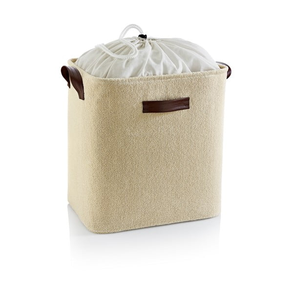 Beżowy tekstylny kosz na pranie 55 l – Mioli Decor