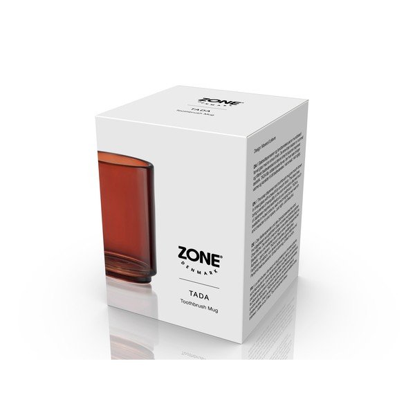 Brązowy szklany kubek na szczoteczki do zębów Tada – Zone-image-4