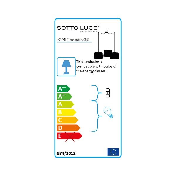 Czarna lampa wisząca Sotto Luce KAMI Elementary S 3S-image-1