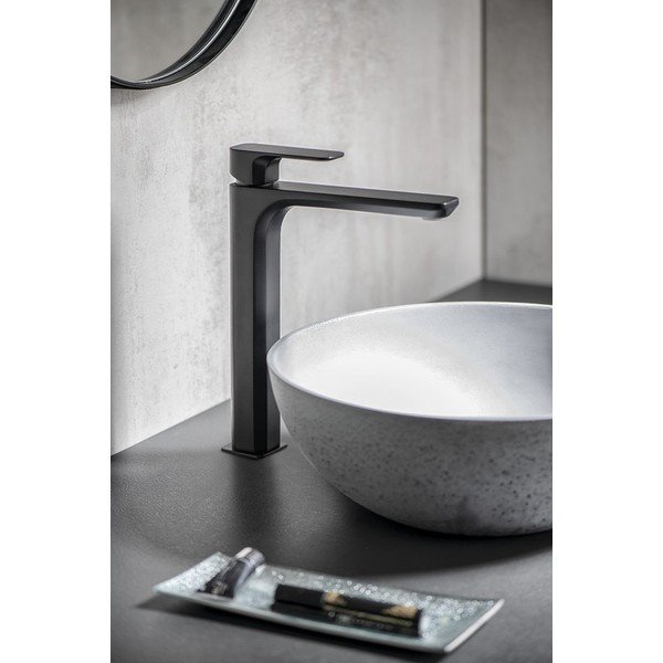 Bateria umywalkowa stojąca w kolorze matowej czerni Spy – Sapho-image-1