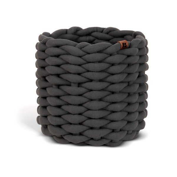 Tekstylny koszyk ø 21x17 cm Peach Skin Round S – Bigso