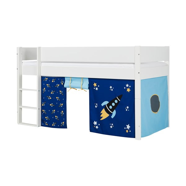 Białe dziecięce łóżko piętrowe z oparciem bocznym Manis-h Argos, 90x200 cm-image-3