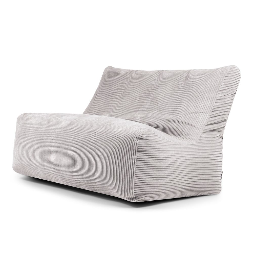 Jasnoszary sztruksowy worek do siedzenia Sofa Seat Lounge – SLOWDOWN