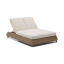 Ceglasty dwuosobowy rattanowy regulowany leżak ogrodowy Meria – Kave Home