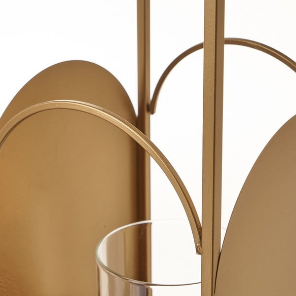 Metalowy lampion w kolorze złota Casa Selección, wys.35 cm-image-2