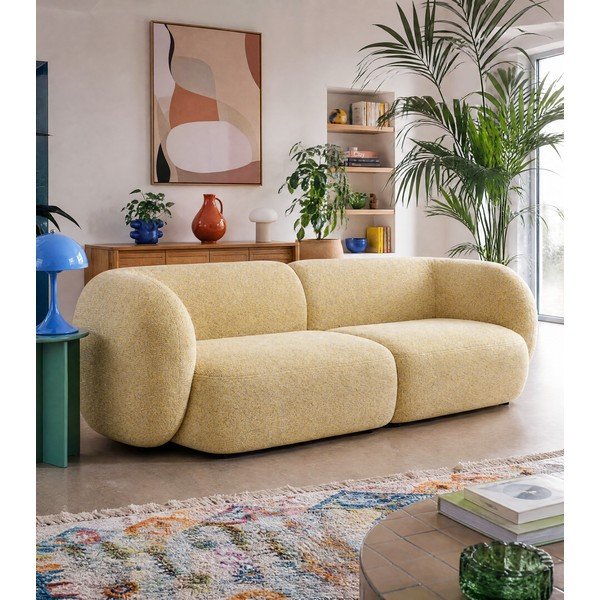 Żółta sofa 243 cm Kate – Micadoni -image-4