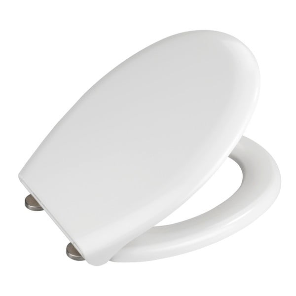 Biała deska sedesowa z łatwym domknięciem Wenko Rieti, 44,5x37 cm-image-1