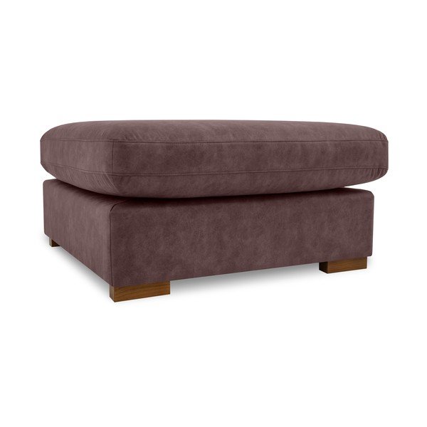 Ciemnobrązowy podnóżek z imitacji skóry Hamburg – Scandic-image-4