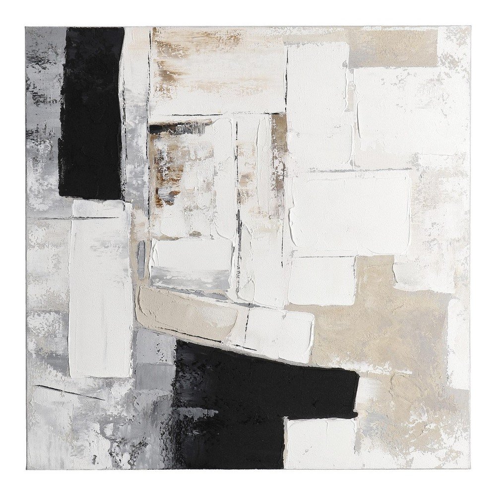 Obraz drukowany na płótnie z ręcznie malowanymi elementami 80x80 cm Crown – Bizzotto