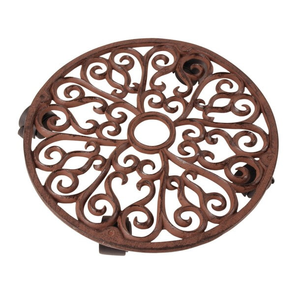 Metalowy kwietnik na kółkach ø 34,5 cm Ornament – Esschert Design