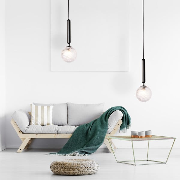 Czarna lampa wisząca SULION Musa, wys. 150 cm-image-1