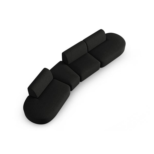 Czarna sofa 412 cm Shane – Micadoni Home-image-2
