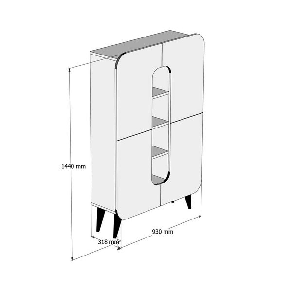 Wielofunkcyjna szafka z półką Mine-image-2