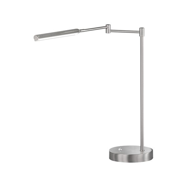 Lampa stołowa LED w kolorze srebra z metalowym kloszem (wysokość 49 cm) Nami – Fischer & Honsel